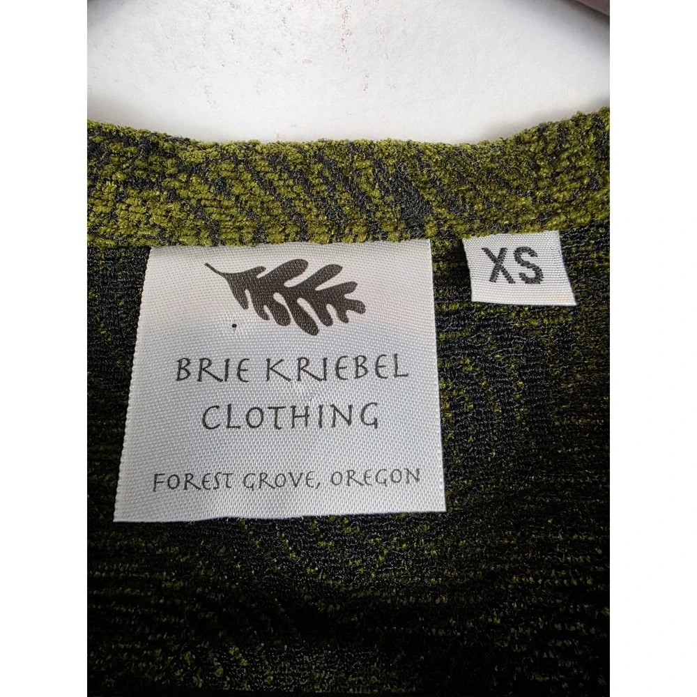 Brie Kriebel Clothing Women's XS‎ Green Textured Embroidered Jacket